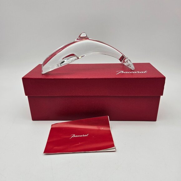 Baccarat Crystal Dolphin 6.5" Boxed - Picture 1 of 7